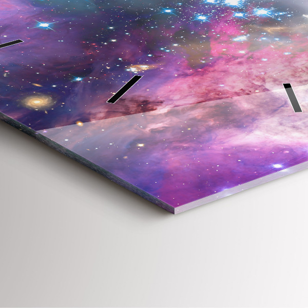 Skleněné hodiny čtvercové Galaxie a hvězdy