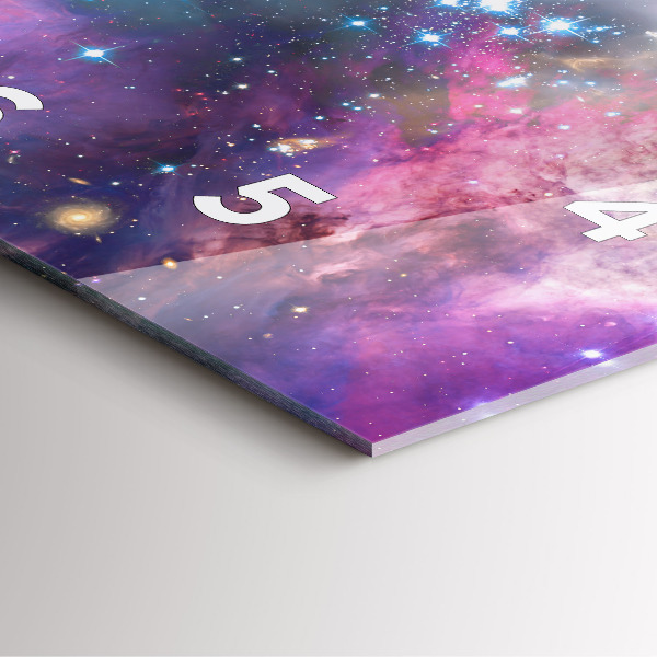 Skleněné hodiny čtvercové Galaxie a hvězdy
