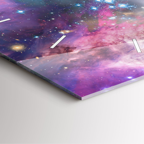 Skleněné hodiny čtvercové Galaxie a hvězdy