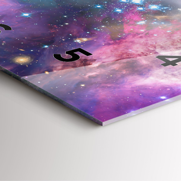 Skleněné hodiny čtvercové Galaxie a hvězdy