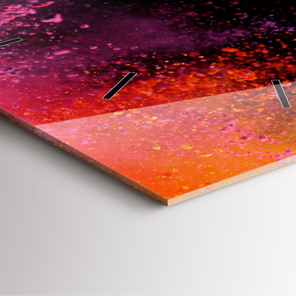 Skleněné hodiny čtvercové Exploze barev