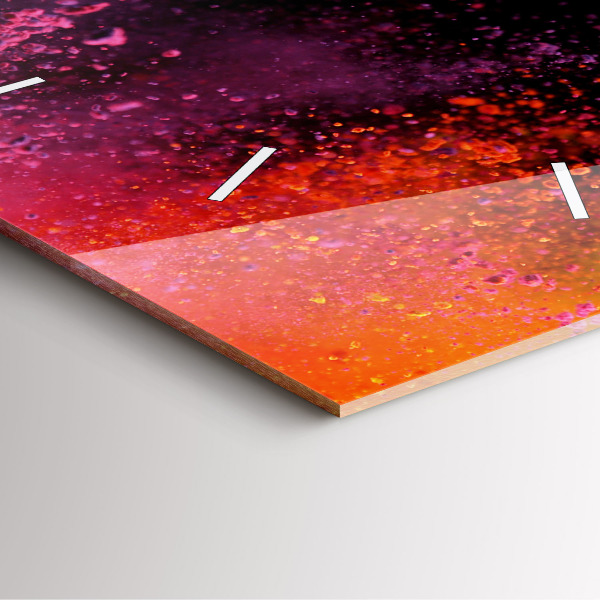 Skleněné hodiny čtvercové Exploze barev