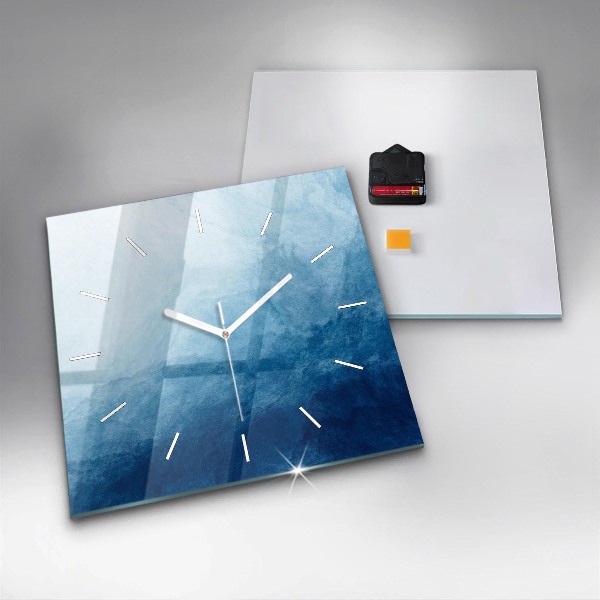 Skleněné hodiny čtvercové Abstraktní voda