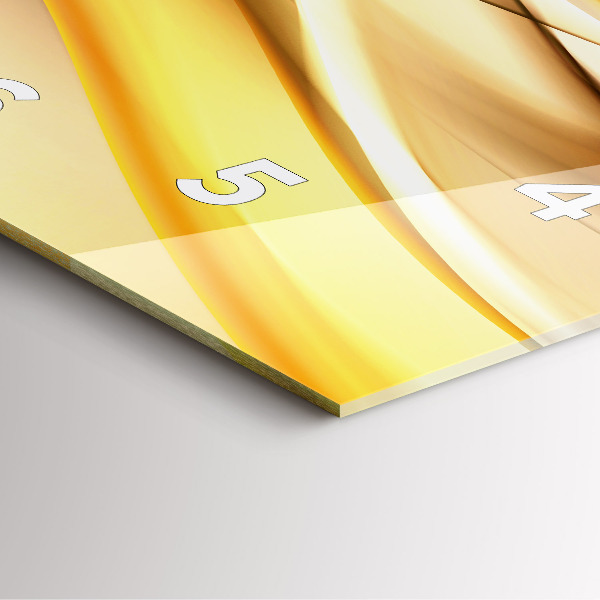 Skleněné hodiny čtvercové Abstrakce vln