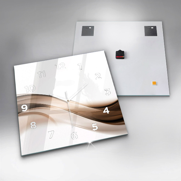 Skleněné hodiny čtvercové Abstraktní linie