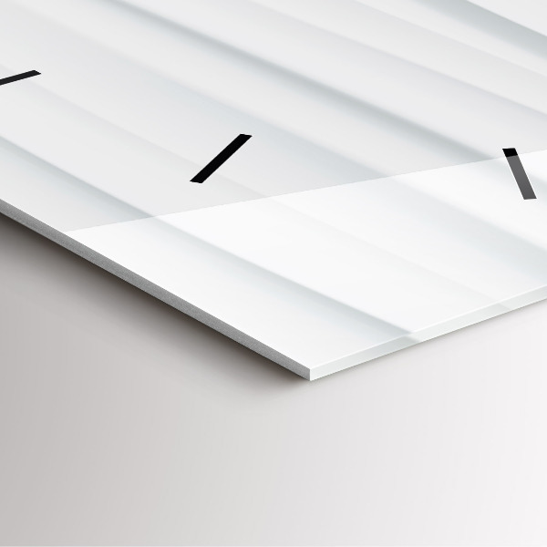 Skleněné hodiny čtvercové Textura vln