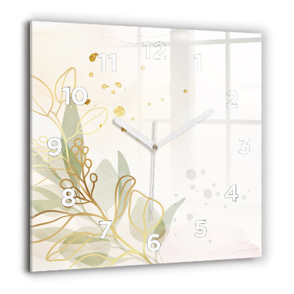 Čtvercové nástěnné hodiny Pastelová abstrakce