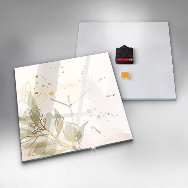 Čtvercové nástěnné hodiny Pastelová abstrakce