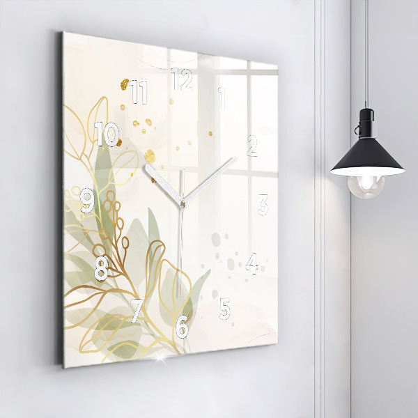 Čtvercové nástěnné hodiny Pastelová abstrakce