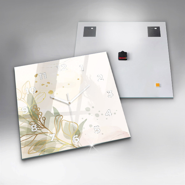 Čtvercové nástěnné hodiny Pastelová abstrakce