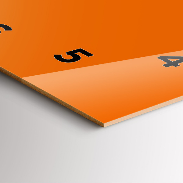 Čtvercové nástěnné hodiny Oranžová