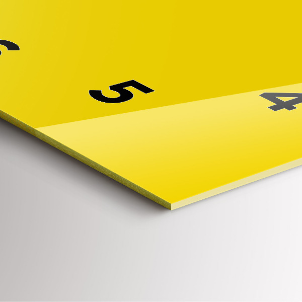 Čtvercové nástěnné hodiny Žlutá