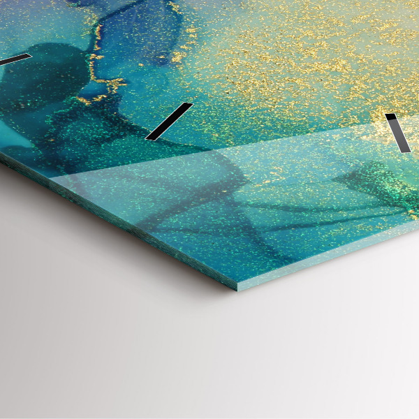 Čtvercové nástěnné hodiny Barevná abstrakce