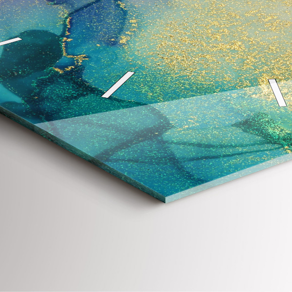 Čtvercové nástěnné hodiny Barevná abstrakce