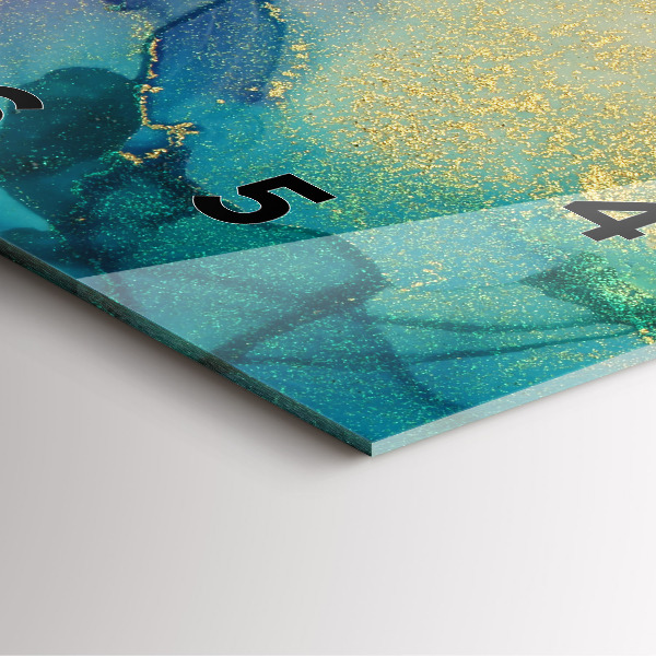 Čtvercové nástěnné hodiny Barevná abstrakce