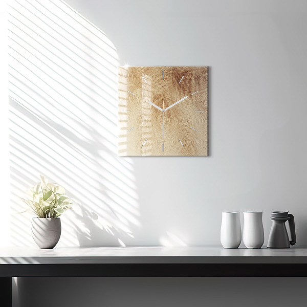 Čtvercové nástěnné hodiny Zlatá abstrakce