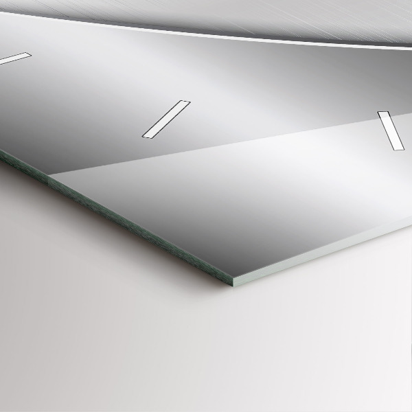 Čtvercové nástěnné hodiny Stříbrný vzor