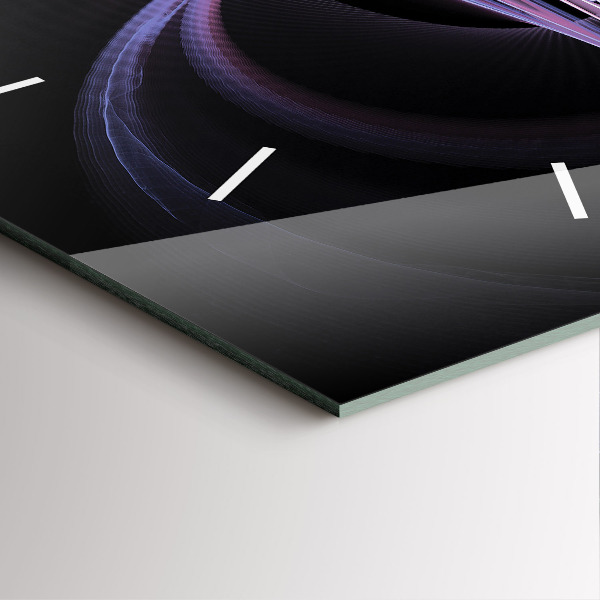 Čtvercové nástěnné hodiny Fialová abstrakce