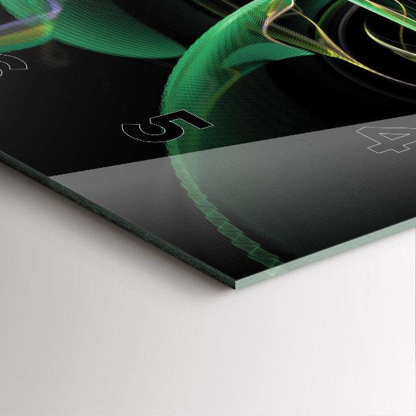 Čtvercové nástěnné hodiny Zelená abstrakce