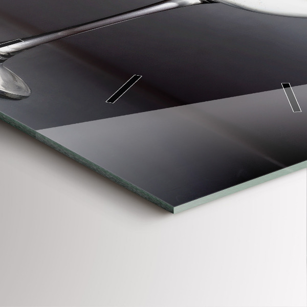 Čtvercové nástěnné hodiny Sklenice na víno