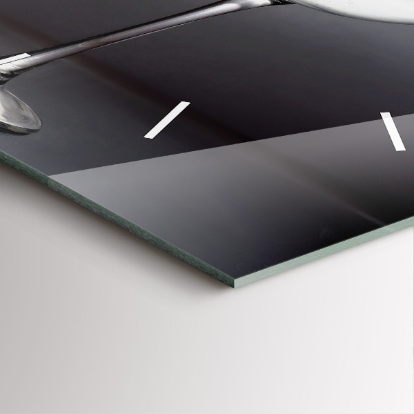 Čtvercové nástěnné hodiny Sklenice na víno