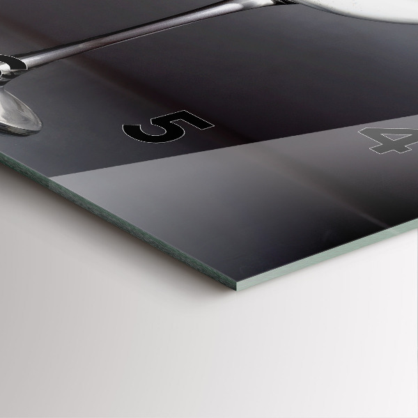 Čtvercové nástěnné hodiny Sklenice na víno