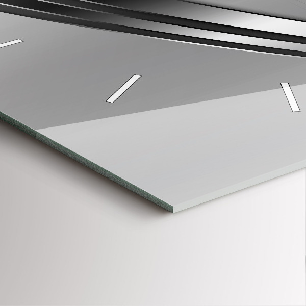 Čtvercové nástěnné hodiny Stříbrné linie