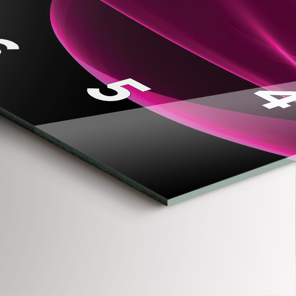 Čtvercové nástěnné hodiny Růžová abstrakce