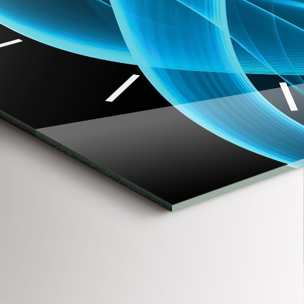 Čtvercové nástěnné hodiny Modrá abstrakce