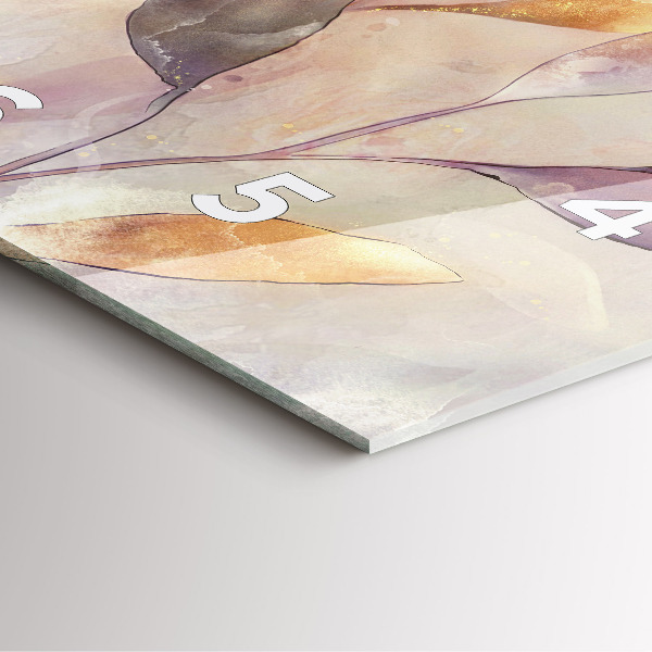 Čtvercové nástěnné hodiny Abstraktní boho listy