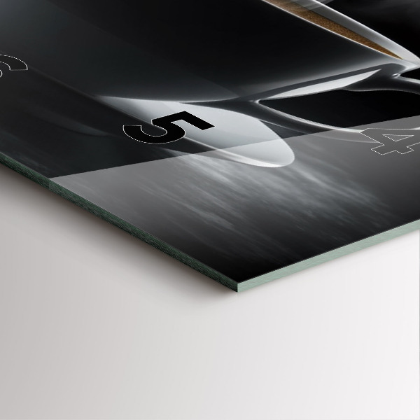 Čtvercové nástěnné hodiny Šálek černé kávy