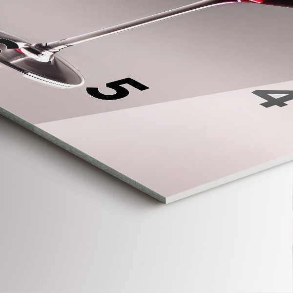 Čtvercové nástěnné hodiny Lampa s červeným vínem