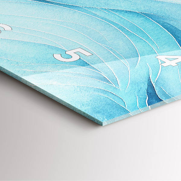 Čtvercové nástěnné hodiny Modré mraky