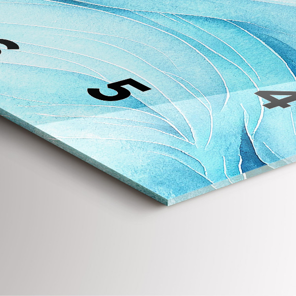 Čtvercové nástěnné hodiny Modré mraky