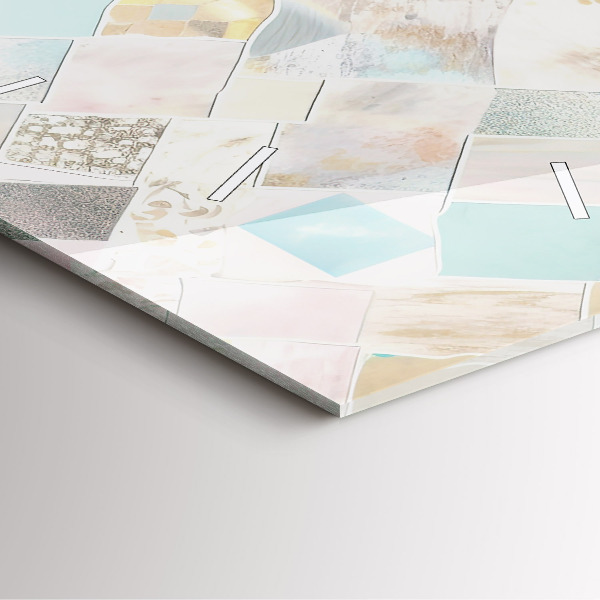 Čtvercové nástěnné hodiny Barevné dlaždice