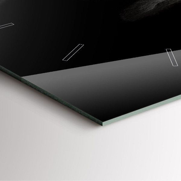 Skleněné hodiny čtvercové Skotský pes a kočka