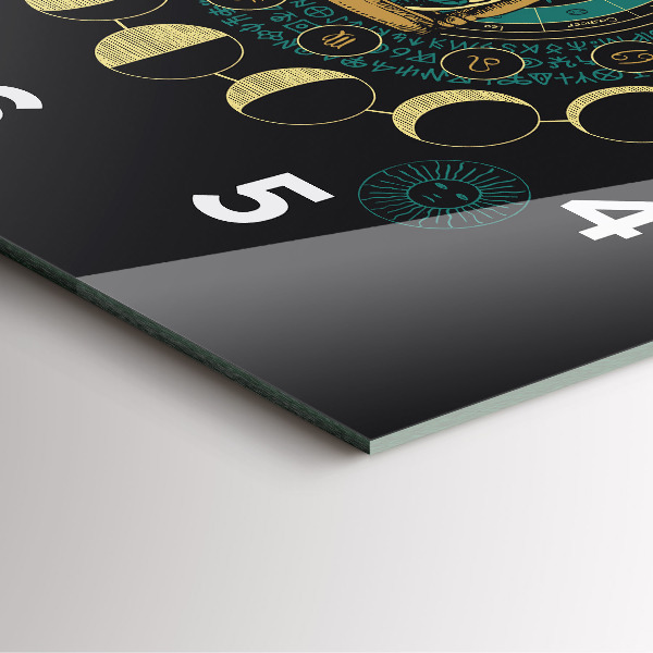 Čtvercové nástěnné hodiny Fáze měsíce a přesýpací hodiny