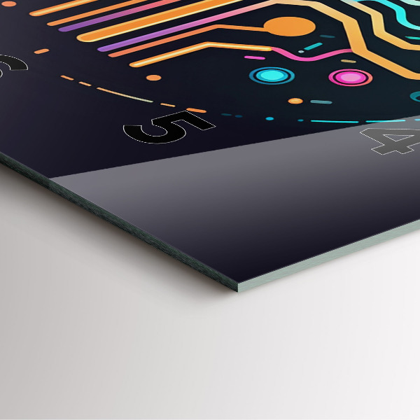 Čtvercové nástěnné hodiny Barevná abstrakce