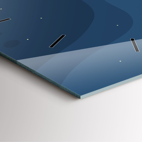 Čtvercové nástěnné hodiny Modré vlny