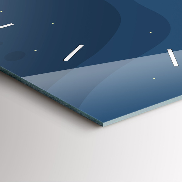 Čtvercové nástěnné hodiny Modré vlny