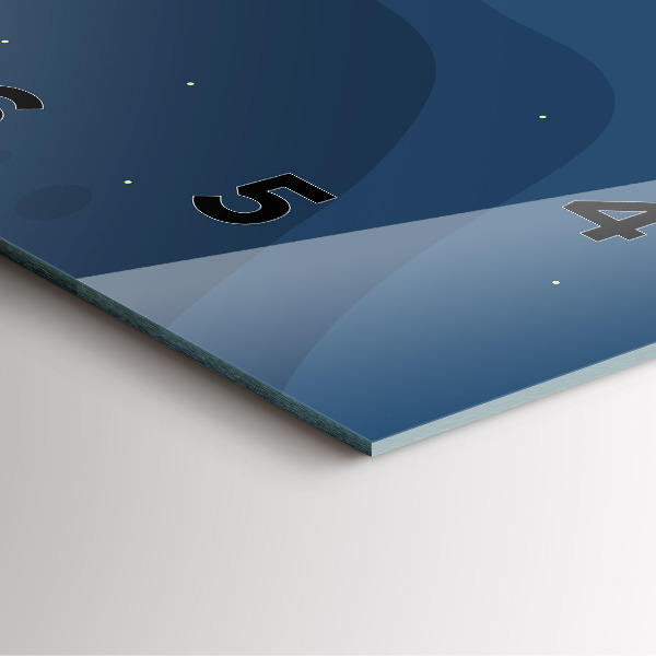 Čtvercové nástěnné hodiny Modré vlny