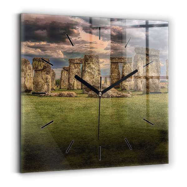 Čtvercové nástěnné hodiny Stonehenge Nimbostratus