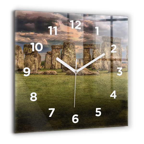 Čtvercové nástěnné hodiny Stonehenge Nimbostratus