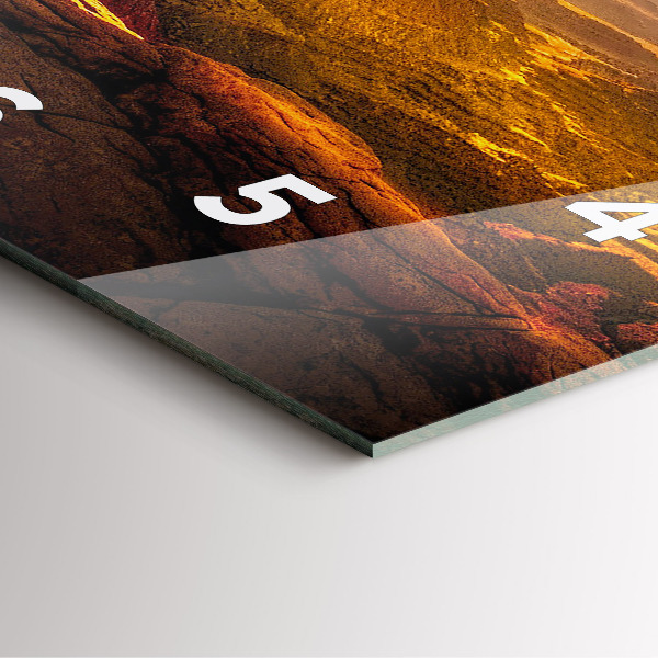 Čtvercové nástěnné hodiny Velký kaňon v Arizoně