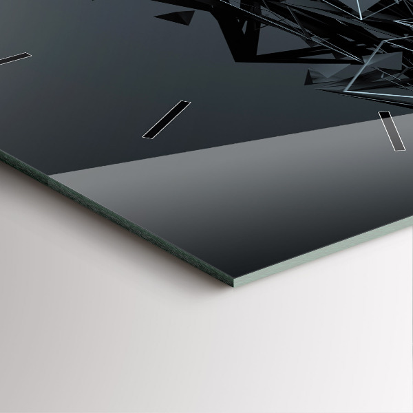 Čtvercové nástěnné hodiny Černá abstrakce