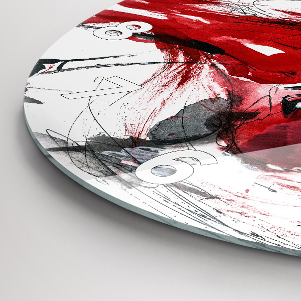 Kulaté skleněné hodiny s fotkou Tančící pár