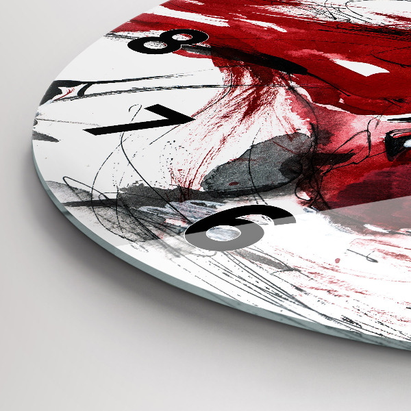 Kulaté skleněné hodiny s fotkou Tančící pár