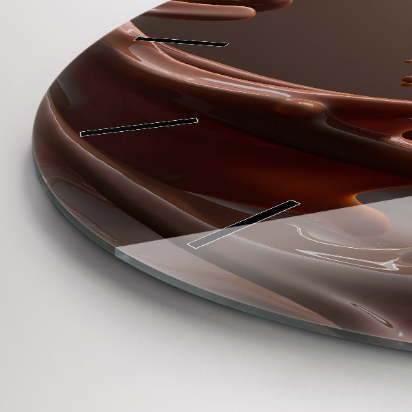 hodiny na skle Kakaové vlny