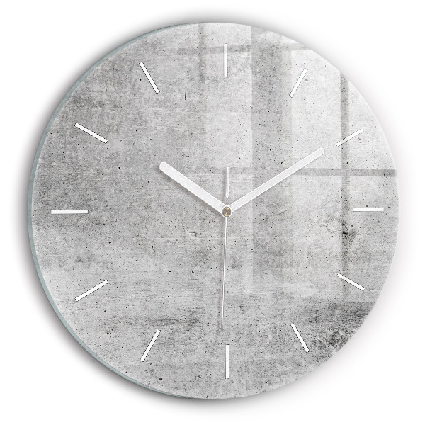 hodiny na skle Surová zeď