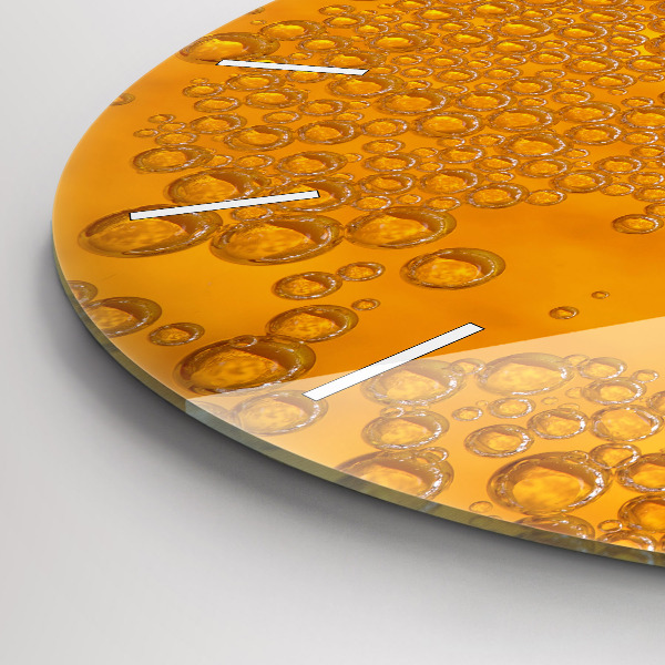 hodiny na skle Pivo s pěnou